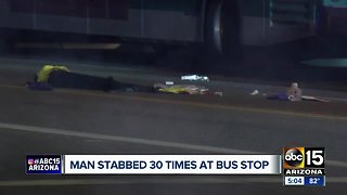 Valley man stabbed 30 times at bus stop
