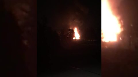 Crews battle fire at motorcycle club