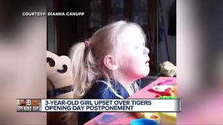 3-year-old tearfully reacts to Detroit Tigers postponing Opening Day