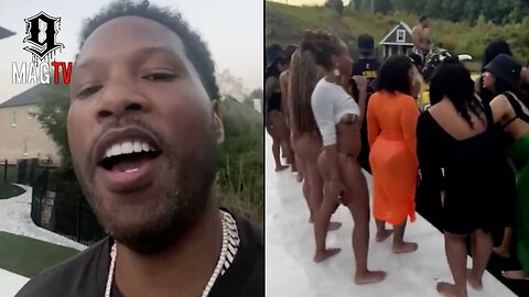 Mendeecees Attends Memorial Day Pool Party & Tries To Maintain His Focus! 😳