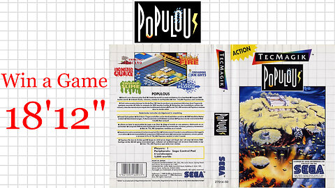 Populous [SMS] Win a Game [18'12"] 2nd place | SEGA Master System Marceau