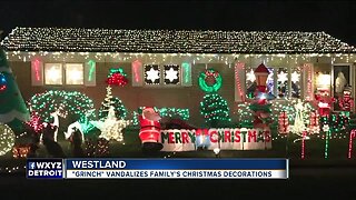 Real-life Grinch vandalizes Westland family's bright Christmas display