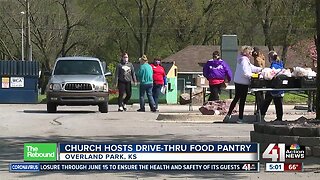 Church hosts drive-thru food pantry