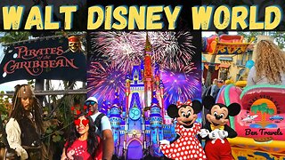 Walt Disney World Orlando Florida Fireworks Show | Pirates Of The Caribbean | Aladdin Magic Carpets