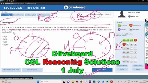 Oliveboard Reasoning Solutions of SSC CGL Tier 1 2023 Weekly Mock Test - 1 July MEWS #ssc #cgl