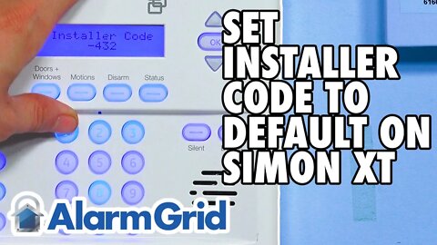 Interlogix Simon XT: Setting Installer Code to Default