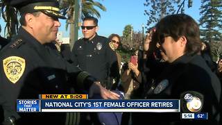 Surprising career change for National City's first female officer