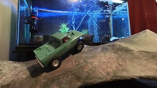 Axial SCX24 having some fun in front of my Fish Tank