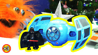Star Wars Darth Vader Steals Christmas Star and Playskool Advance Fighter Toy