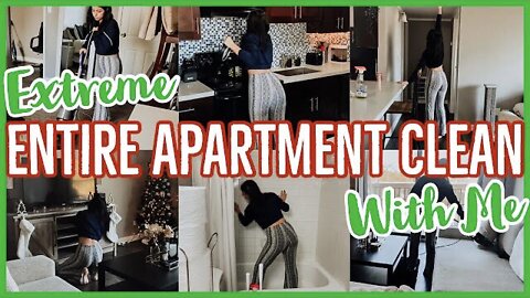 *NEW* ENTIRE APARTMENT WINTER❄️CLEAN WITH ME 2021 | EXTREME SPEED CLEANING MOTIVATION | ez tingz