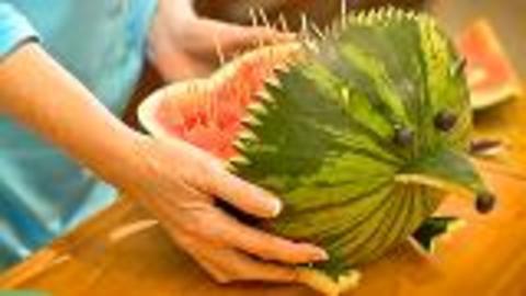 Fruit Carving Watermelon Hedgehog