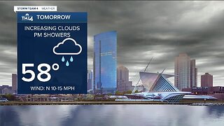 Increasing clouds Monday, then afternoon showers