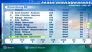 FIFA 2001 Rosenborg BK Overall Player Ratings