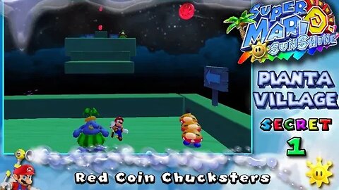 Super Mario Sunshine: Pianta Village [Secret #1] - Red Coin Chucksters (commentary) Switch
