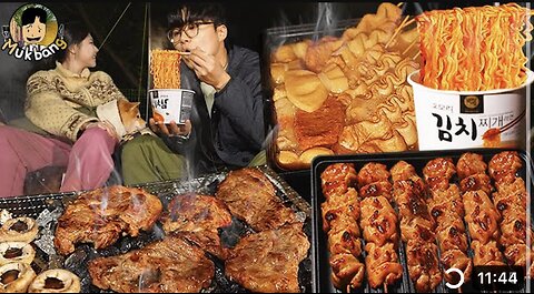 ASMR MUKBANG | Korean home meal, FIRE Noodle, Korean BBQ, Kimchi recipe ! eating