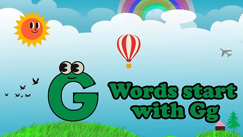 Words start with Gg | words with g sound | g words| g words in English