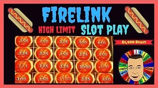 💥$1,400 Into High Limit Fire Link Slot Machine💥