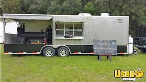 2015 Cargo Craft 8.5' x 26' Barbecue Food Concession Trailer with Porch for Sale in Florida
