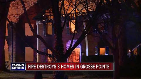 Three homes damaged in Grosse Pointe fire