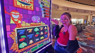 She Pressed Her Luck On This Las Vegas Slot!!