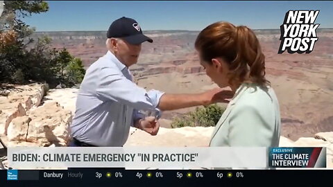 Biden brushes bug off meteorologist's chest during Weather Channel sit-down