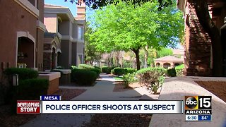 Police officer shoots at suspect in Mesa