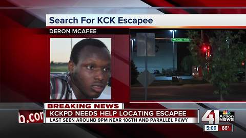 KCK police searching for man who escaped custody