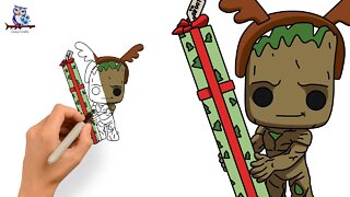 How to Draw Groot Holiday Special Guardians of the Galaxy - Art