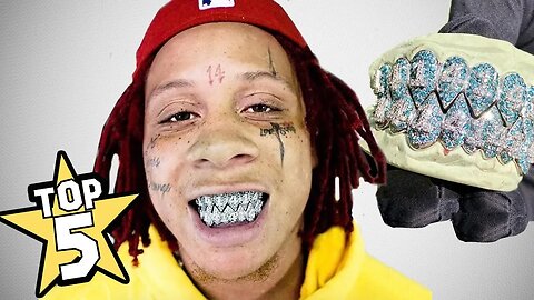 TOP 5 GRILLZ DE RAPEROS PARTE 3 (Lil Pump, XXXTentacion, Trippie Redd)