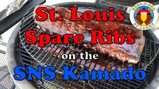 St. Louis Trimmed Spare Ribs on the Slow 'N Sear Kamado in Turbo Slow Mode