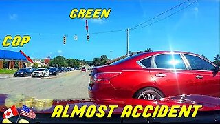 RED LIGHT RUNNER ALMOST CRASHES IN FRONT OF A COP... GUESS WHAT HAPPENS NEXT