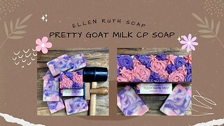 Making 🌸PRETTY🌸 Goat Milk Cold Process Soap - Hanger Swirl & Frosting Piping | Ellen Ruth Soap
