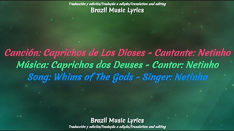 Brazilian Music: Whims of The Gods - Singer: Netinho