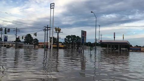 Boat ride through Louisiana streets captures extreme magnitude of flood
