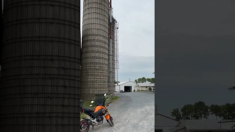 Exploring beautiful Lancaster county Pennsylvania on a motorcycle. Amish farm