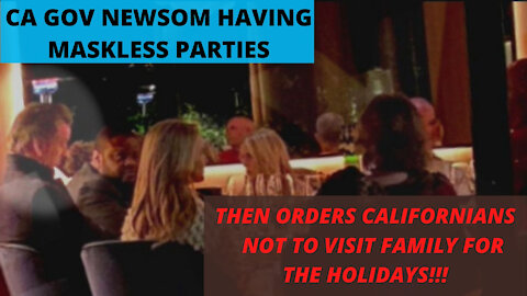 Dictator Newsom taking away freedoms while partying with friends!