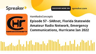 SARnet, Florida Statewide Amateur Radio Network, Emergency Communications, Hurricane Ian Podcast