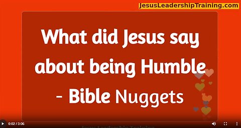 What did Jesus say about being Humble