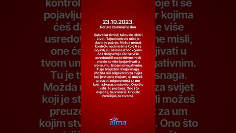 ATMA Poruka za današnji dan 23.10.2023. #inspiracija #porukadana #mudrost #motivacija