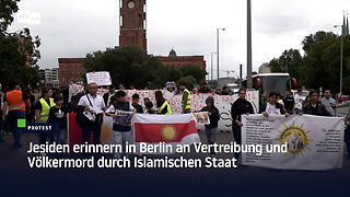 Jesiden erinnern in Berlin an Vertreibung und Völkermord durch Islamischen Staat