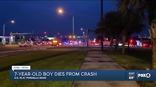 7-year-old boy dies from crash