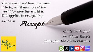 Creating a Life Wanted by You; Chats with Jack and Open(ish) Panel Opportunity