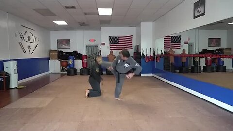 An example of the American Kenpo technique Thrust into Darkness