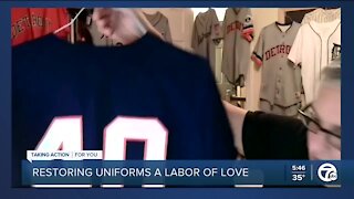 Refurbishing Baseball jerseys a passion to collector