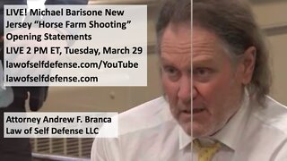 LIVE! Michael Barisone New Jersey “Horse Farm Shooting” Opening Statements