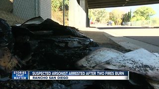 Man arrested, accused of setting two fires in East County