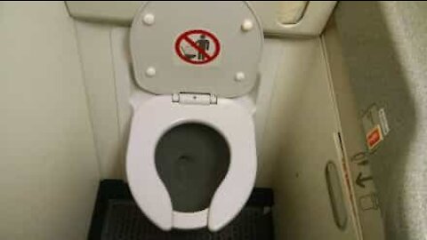 Airplane toilet suction test complete washout!