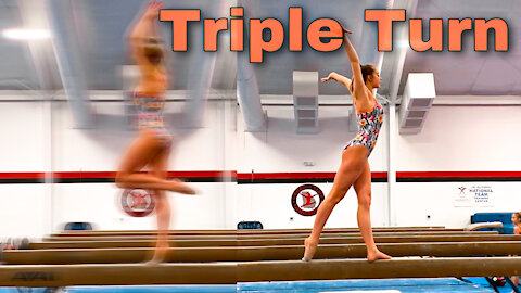 Triple Turn on Balance Beam | Whitney Bjerken