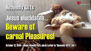 Beware of carnal Pleasures... Jesus explains ❤️ Heavenly Gifts thru Jakob Lorber