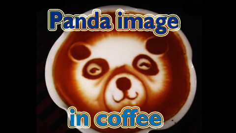 How to make cute panda image in your coffee